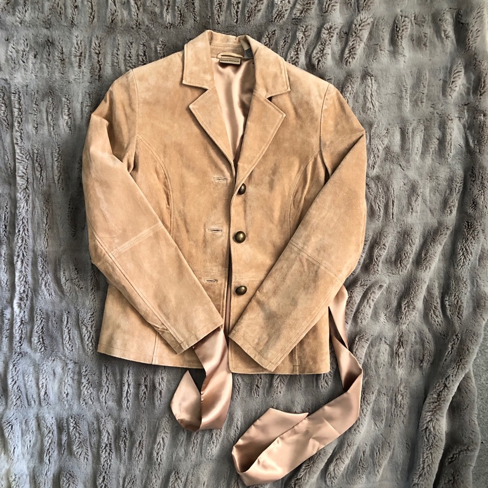 Tan Suede Jacket Sz Small - Picture 8 of 10